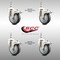 Service Caster 4 Inch 316SS Thermoplastic Rubber Swivel 1/2 Inch Stem Caster Set Lock Brake SCC SCC-SS316TSTTL20S414-TPRB-121315-4 - alternate 3